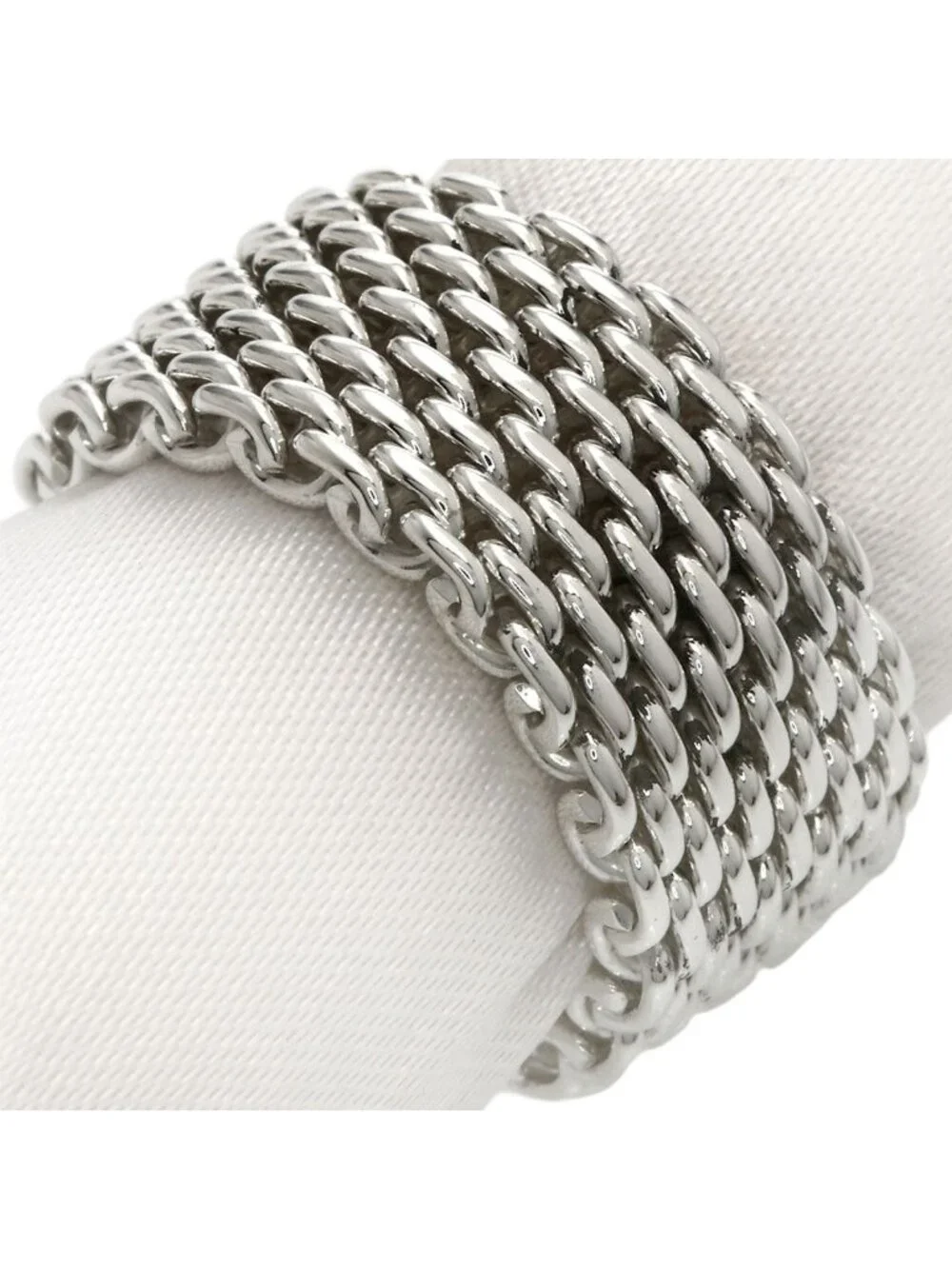 Tiffany & Co Somerset Mesh Ring Silver